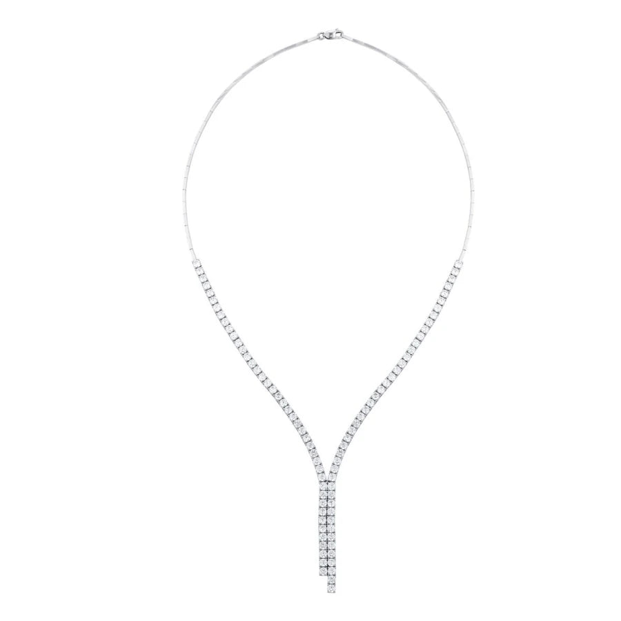 Gold Double Row Stone Neckband