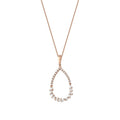 0.23 Carat Diamond Pear Baguette Necklace