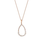 0.23 Carat Diamond Pear Baguette Necklace