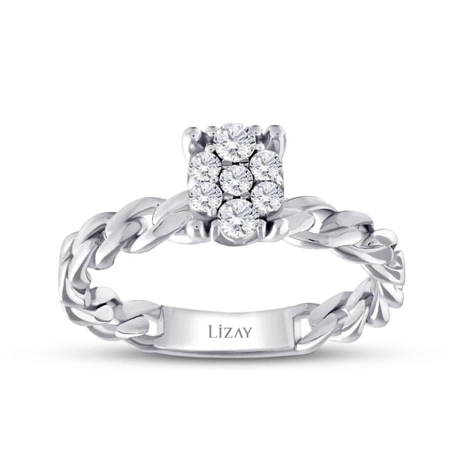 0.23 Carat Diamond Chain Ring