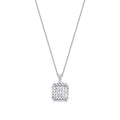 0.08 Carat Diamond Baguette Necklace