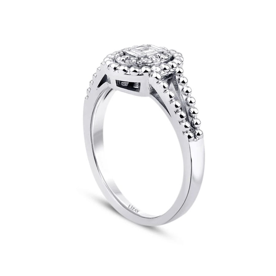 0.17 Carat Diamond Baguette Ring