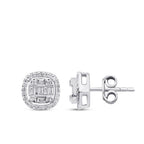 0.36 Carat Diamond Baguette Earrings