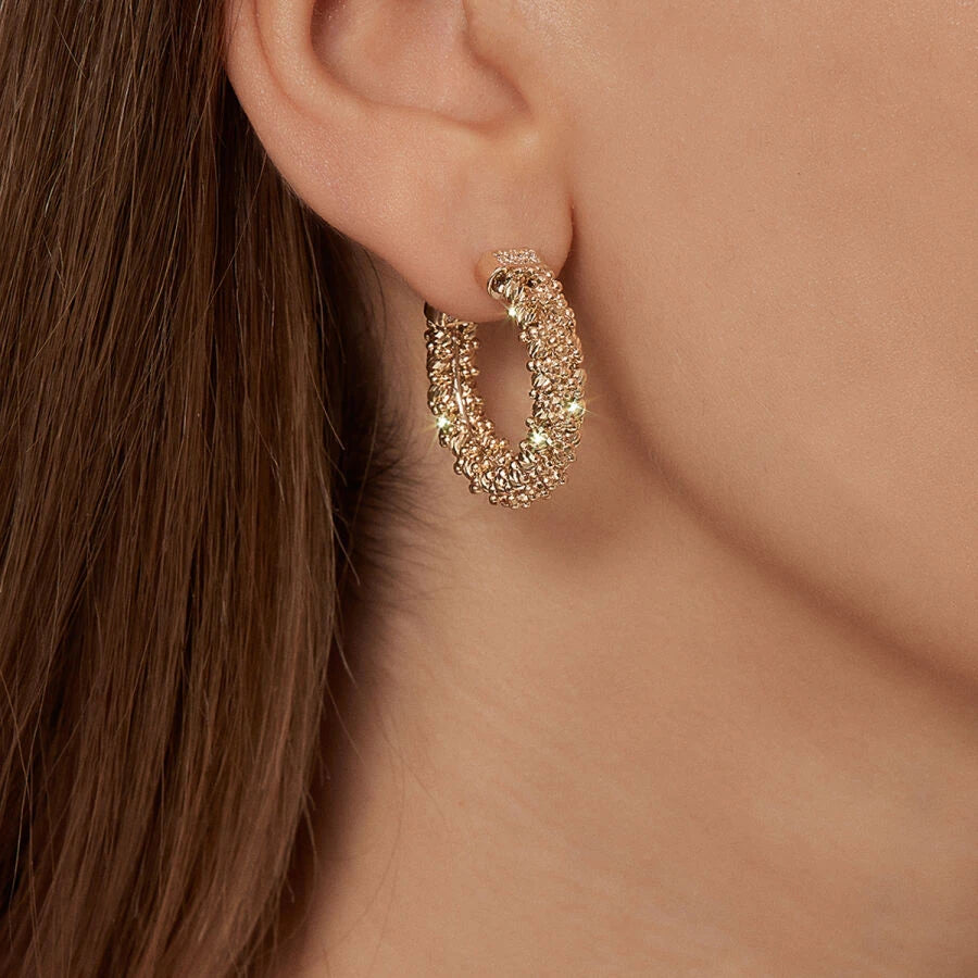 Gold Doric Huggies Chain Doric Earrings