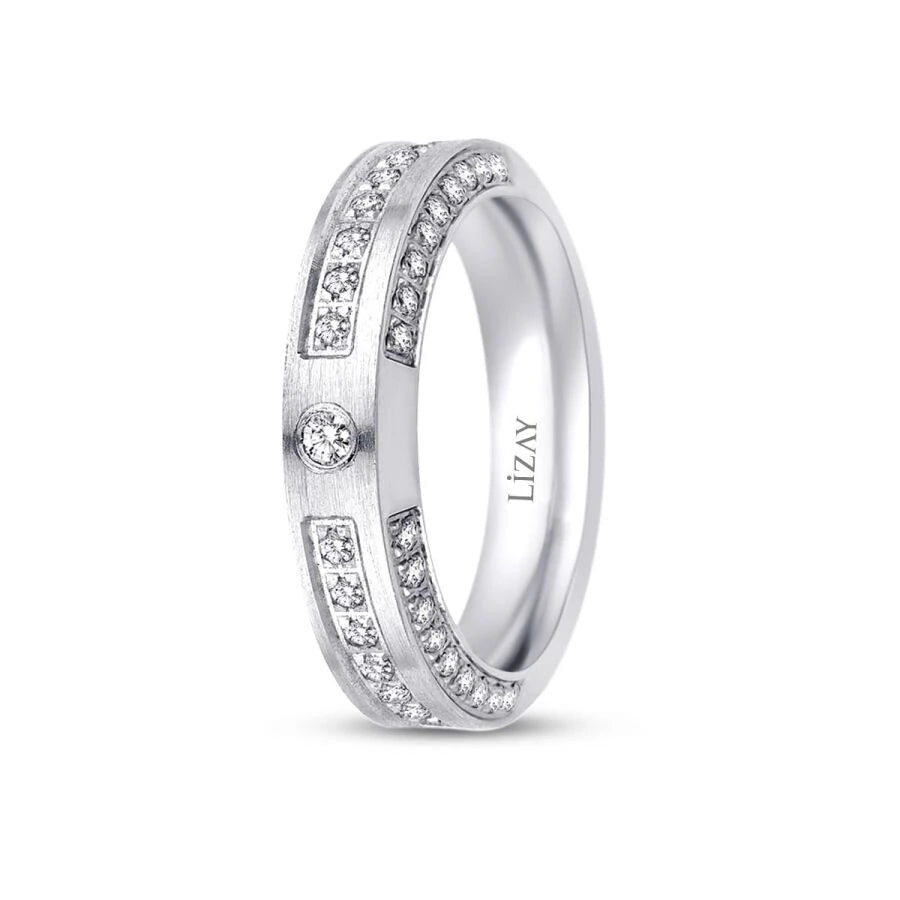 White Gold Cubic Wedding Band