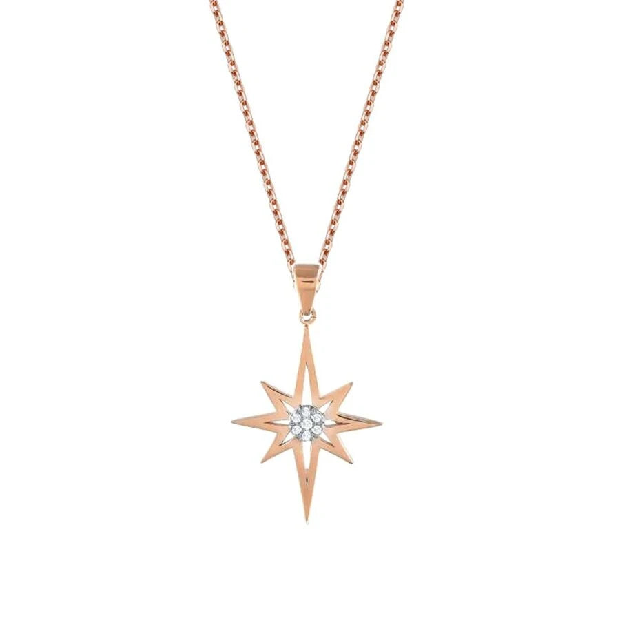 0.04 Carat Diamond Trend Star Necklace