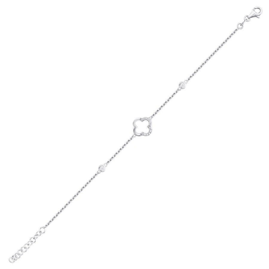 0.12 Carat Diamond Clover Bracelet
