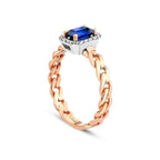 0.92 Carat Diamond Sapphire Ring