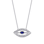 0.29 Carat Diamond Sapphire Necklace