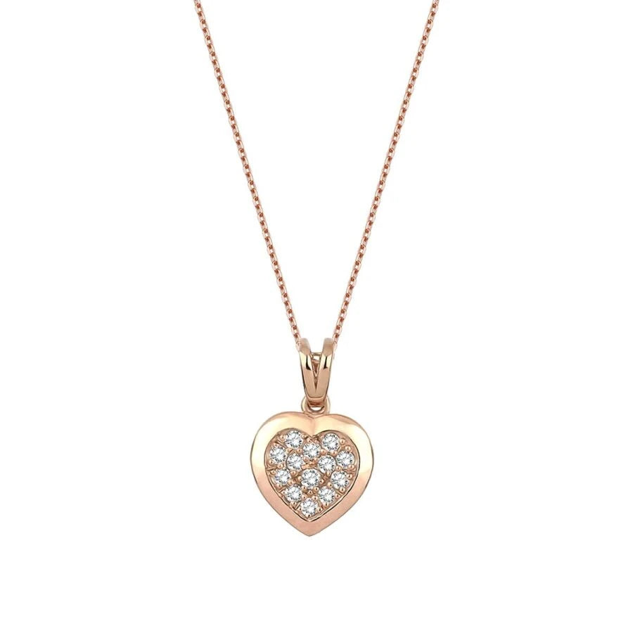 0.14 Carat Diamond Heart Necklace