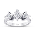 0.16 Carat Diamond-Effect Tria Rings