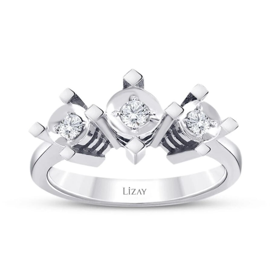 0.16 Carat Diamond-Effect Tria Rings