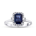 1.15 Carat Diamond Sapphire Ring