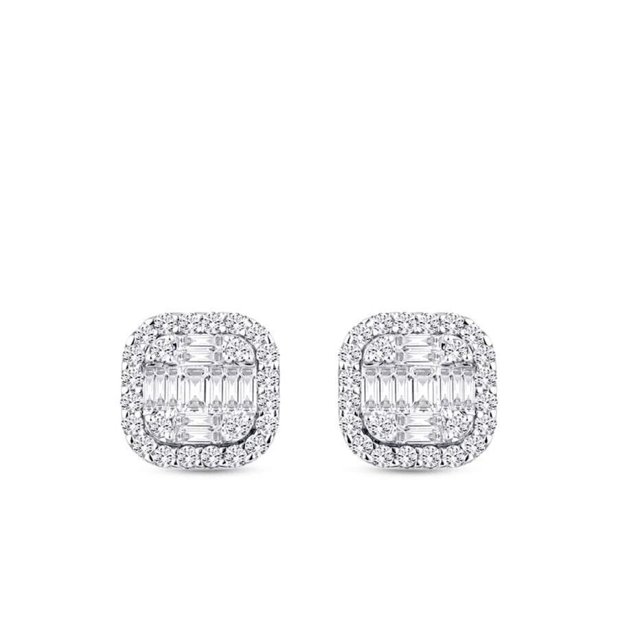 0.97 Carat Diamond Baguette Earrings