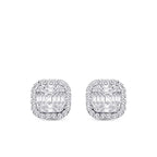 0.97 Carat Diamond Baguette Earrings