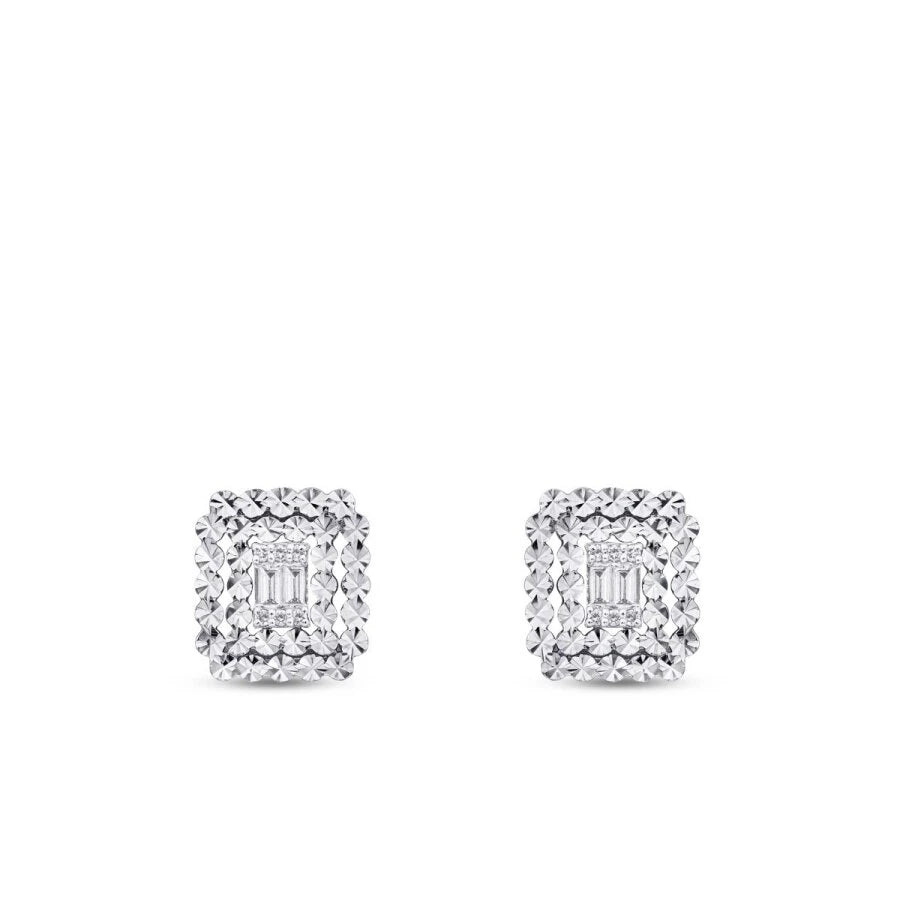 0.19 Carat Diamond Baguette Earrings