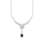 2.05 Carat Diamond Sapphire Neckband