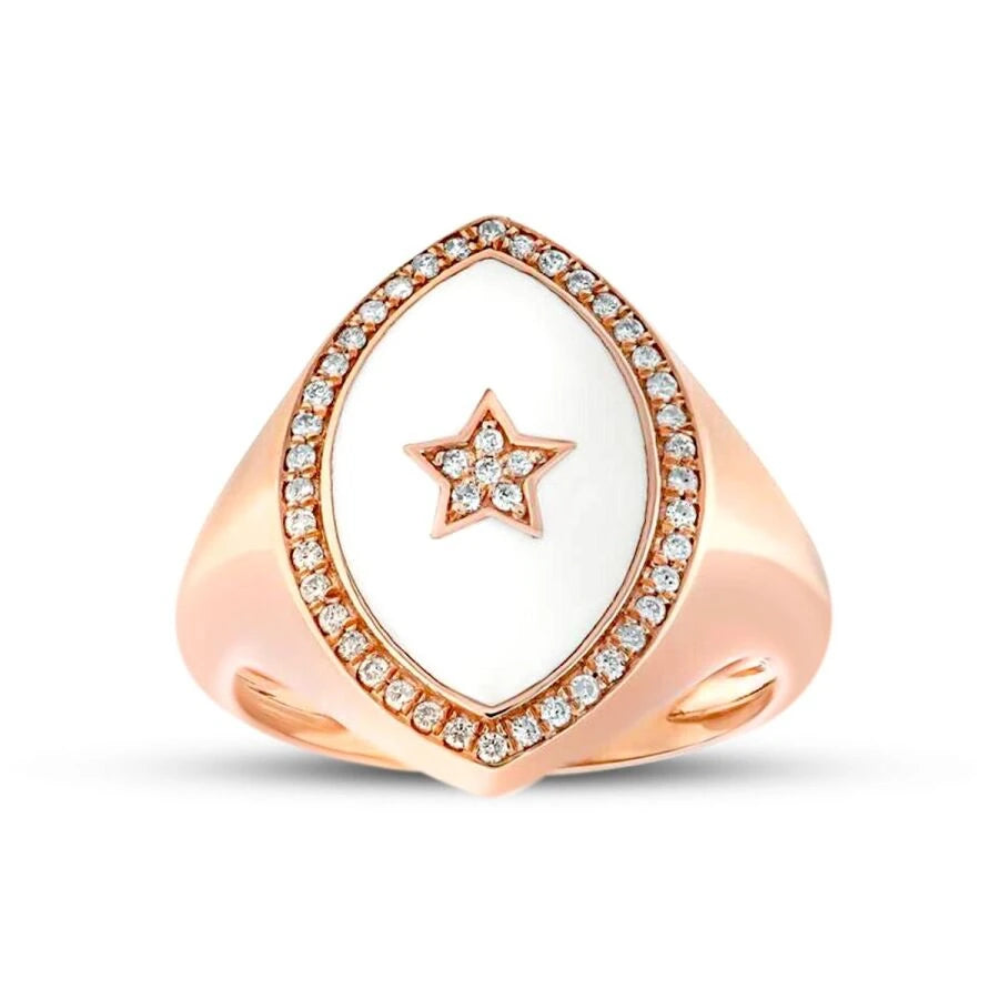 0.19 Carat Diamond Star Ring
