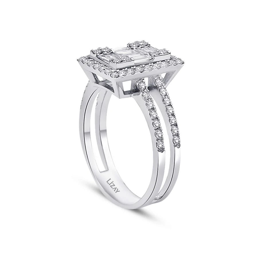 0.94 Carat Diamond Baguette Ring