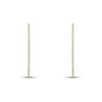 Gold Stone Hoop Earrings