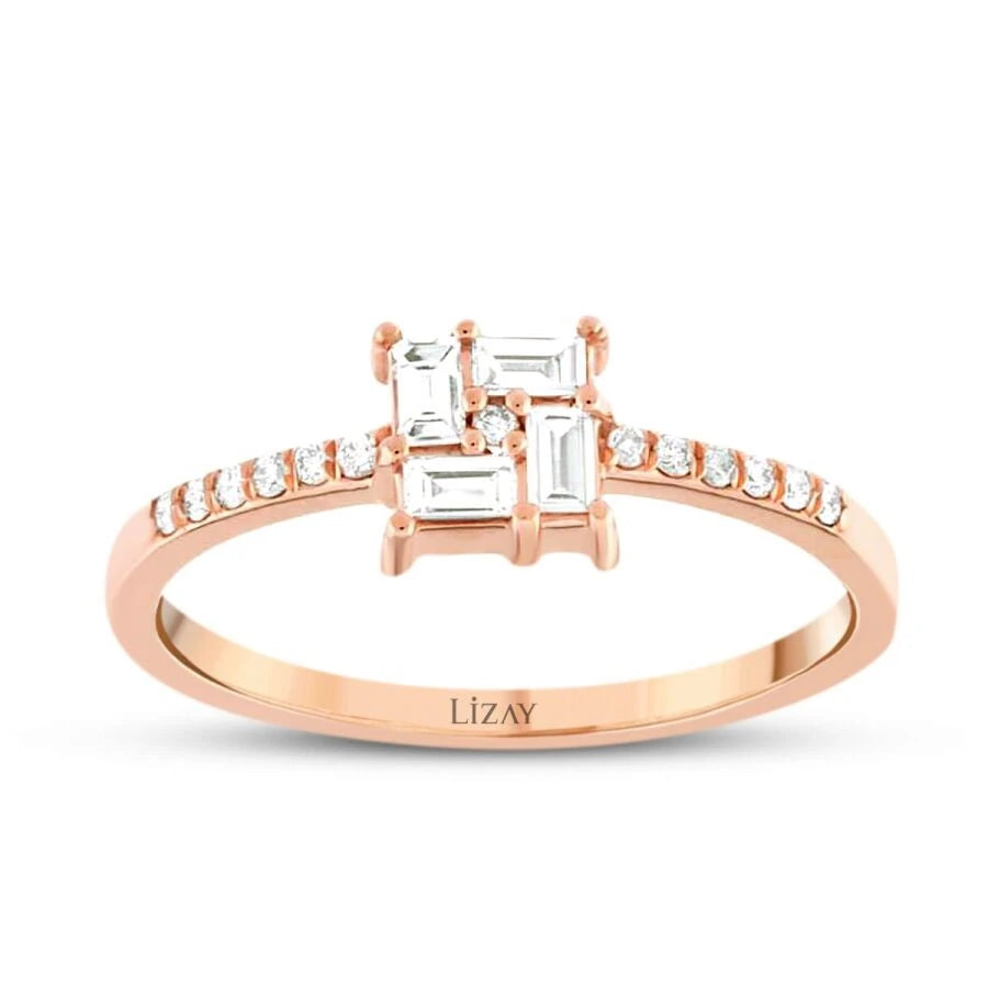 0.24 Carat Diamond Baguette Ring