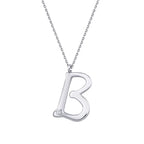 0.02 Carat Diamond B Letter Necklace