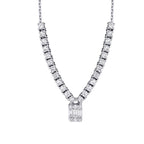 0.56 Carat Diamond Baguette Necklace