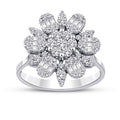 0.80 Carat Diamond Flower Baguette Ring