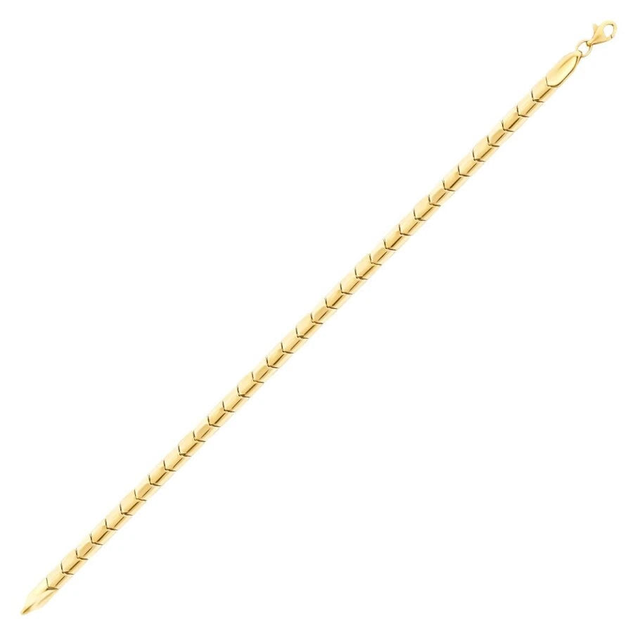 Gold Herringbone Men’s Bracelet