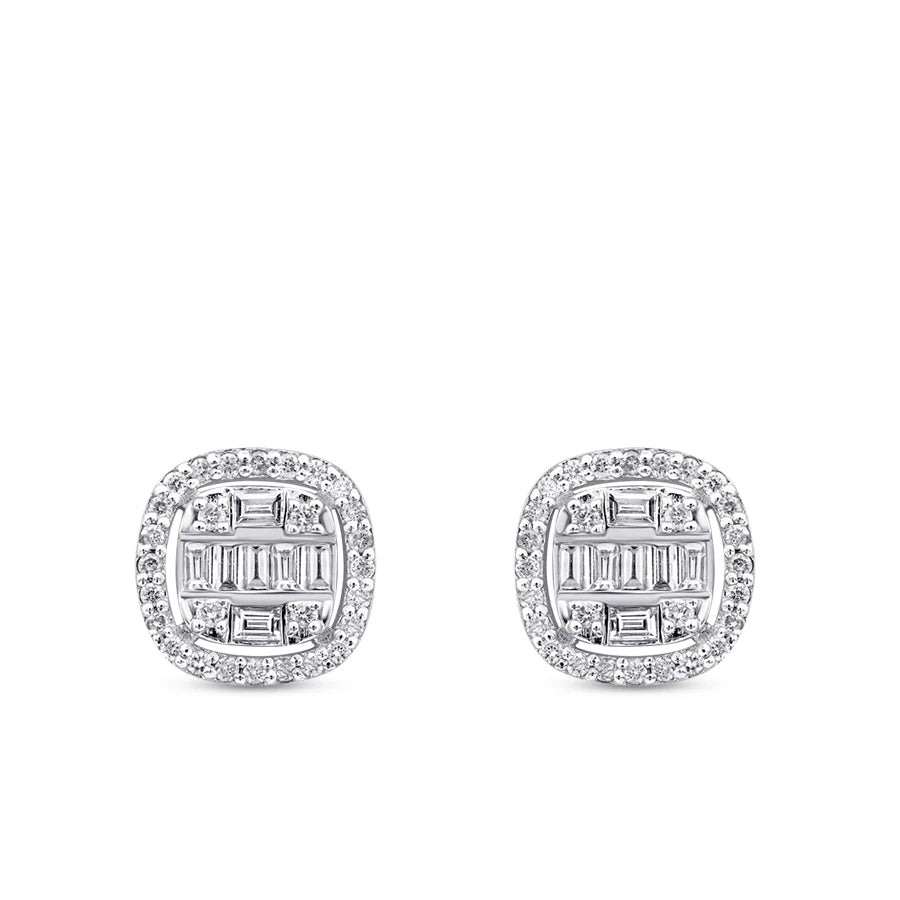 0.36 Carat Diamond Baguette Earrings