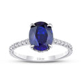 2.56 Carat Diamond Sapphire Ring