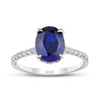 2.56 Carat Diamond Sapphire Ring