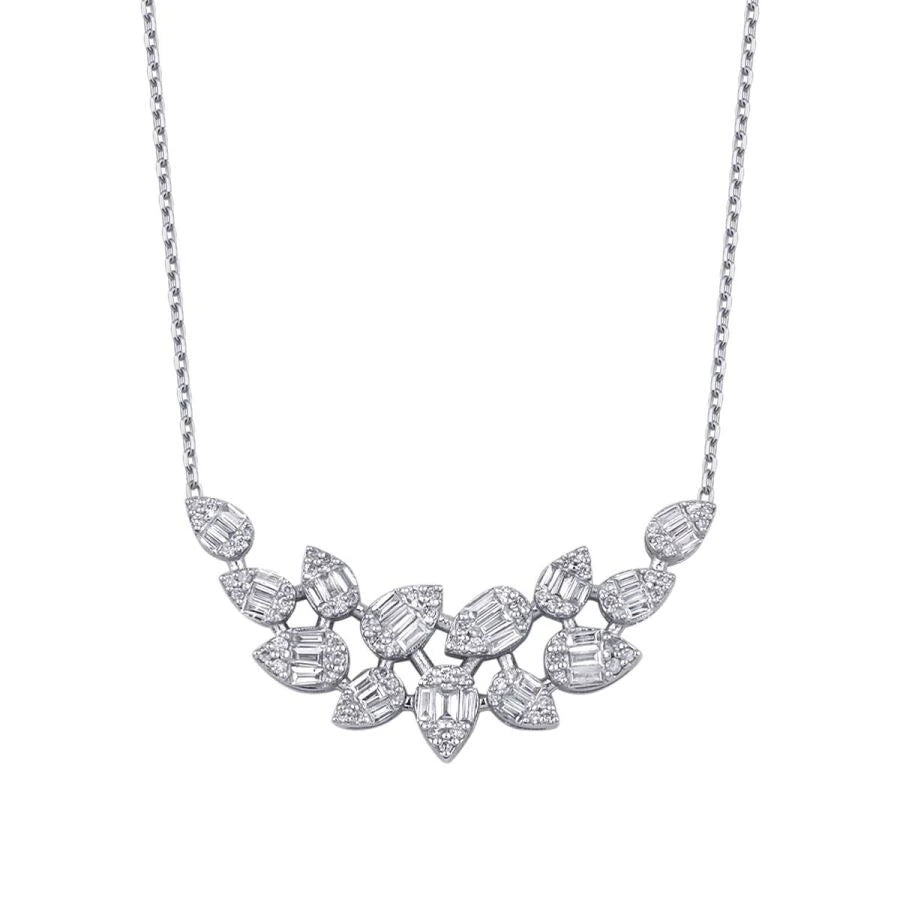 0.65 Carat Diamond Baguette Necklace