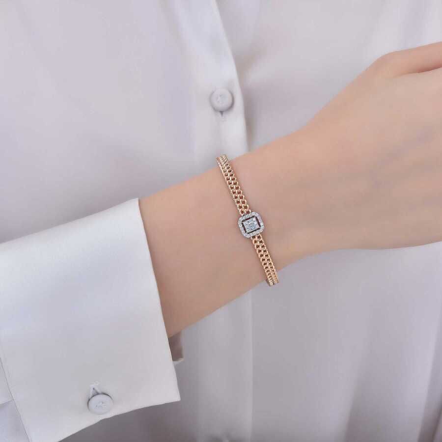 0.34 Carat Diamond Baguette Bracelet
