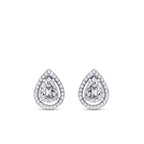 0.21 Carat Diamond Pear Baguette Earrings