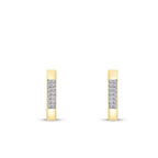 Gold Asymmetric Stone Earrings