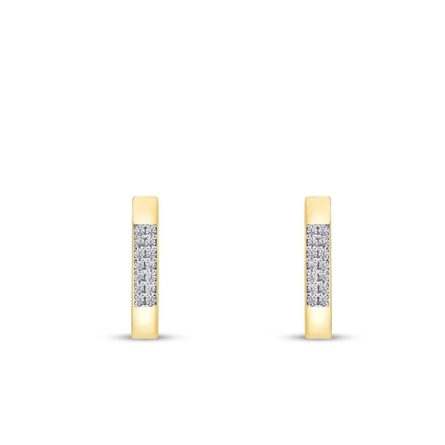 Gold Asymmetric Stone Earrings