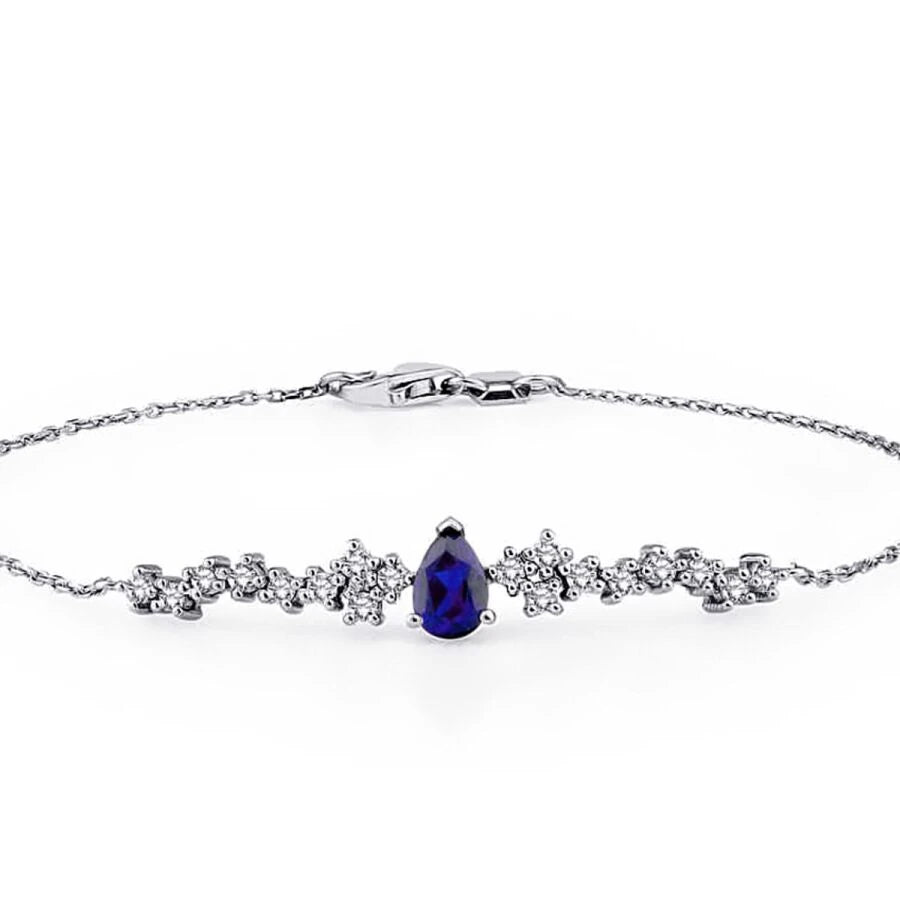 0.71 Carat Diamond Sapphire Bracelet