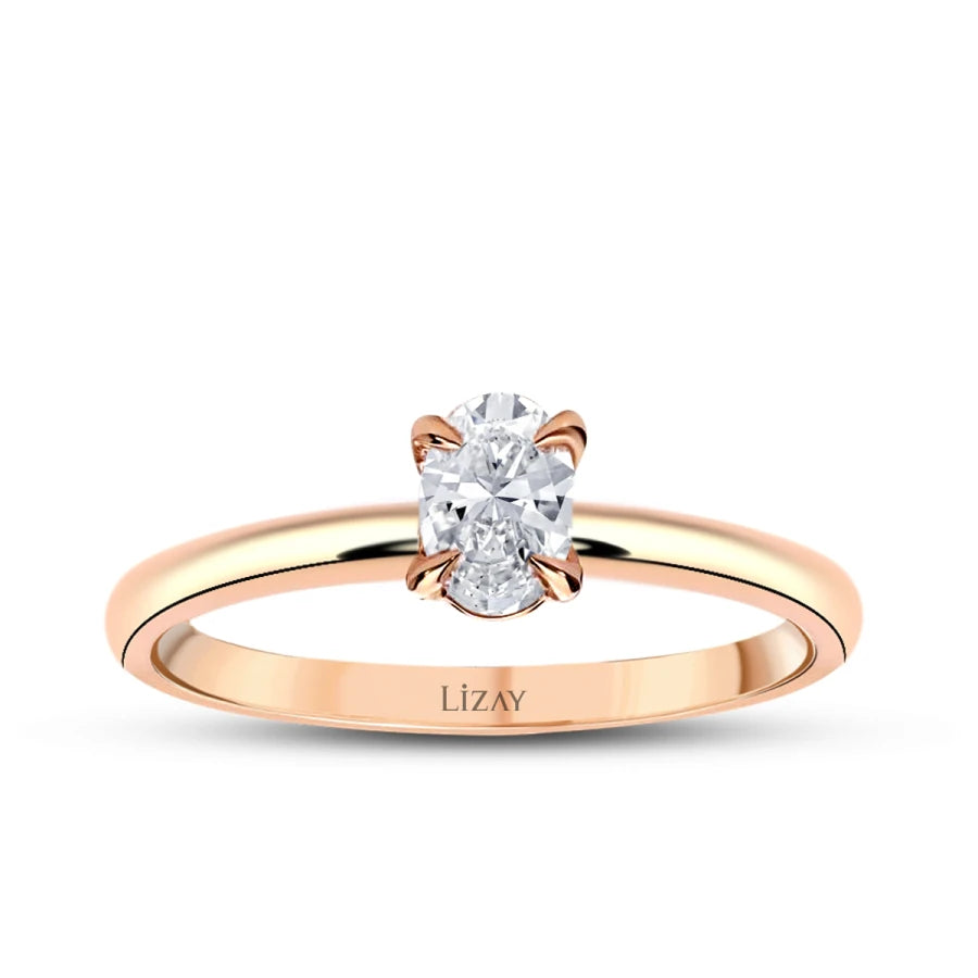 0.30 Carat Diamond Oval Solitaire Engagement Ring