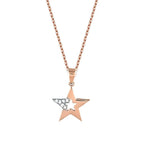 0.03 Carat Diamond Trend Star Necklace