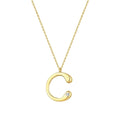 0.02 Carat Diamond C Letter Necklace