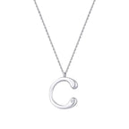 0.02 Carat Diamond C Letter Necklace
