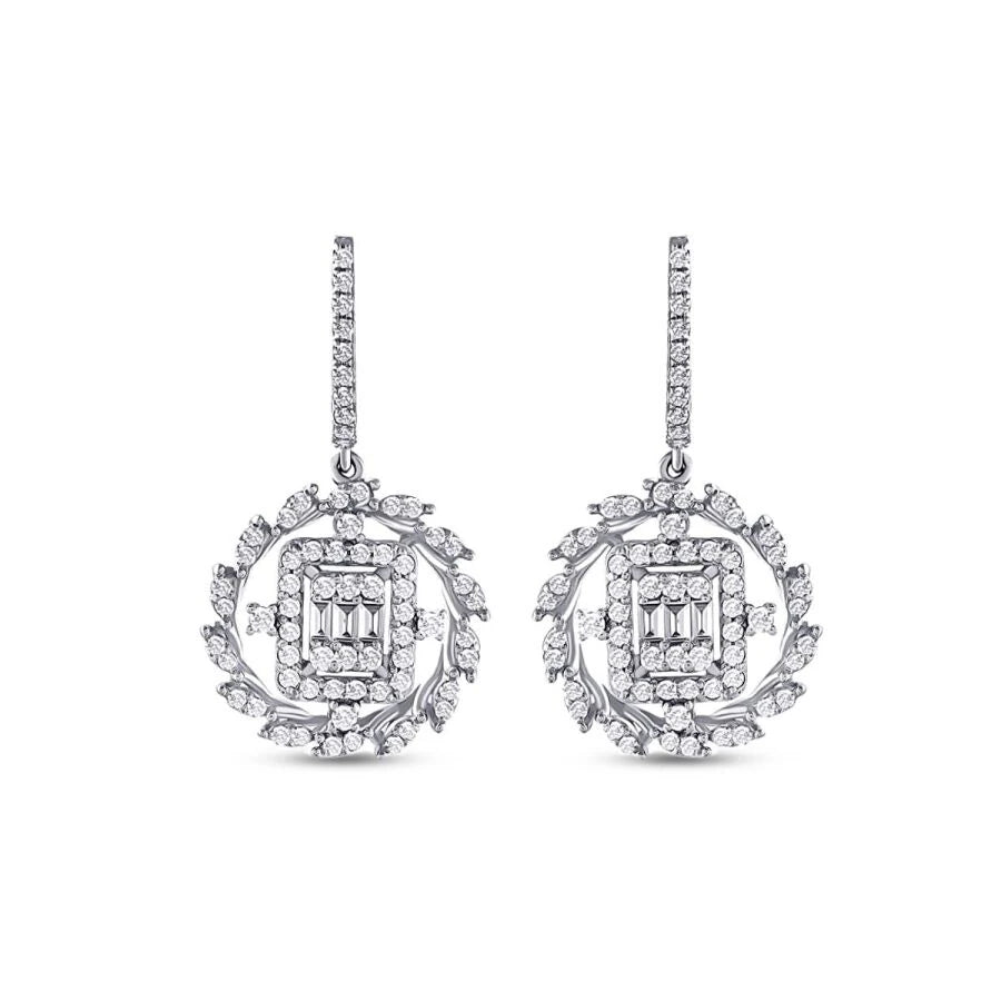1.10 Carat Diamond Baguette Earrings