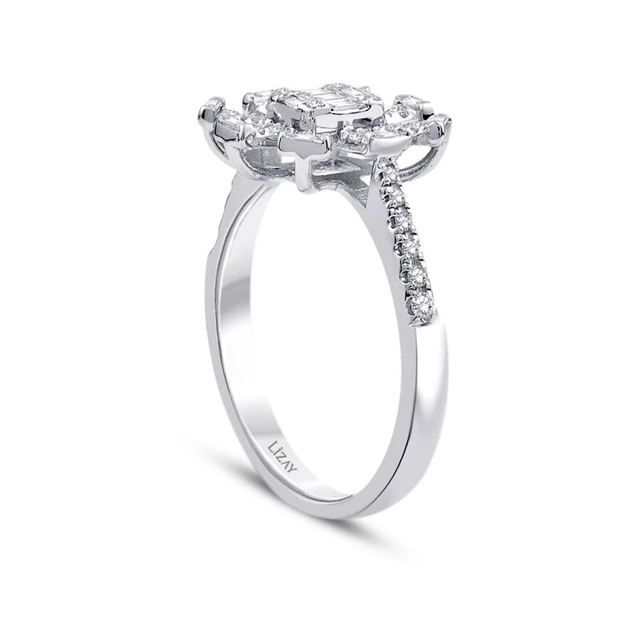 0.29 Carat Diamond Baguette Trend Ring