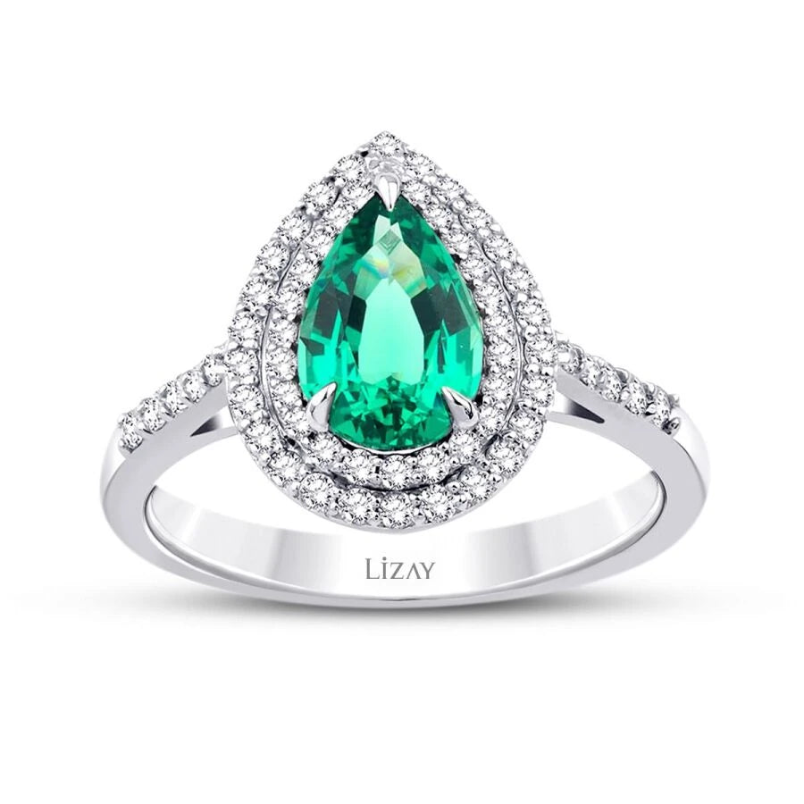 1.52 Carat Diamond Colored Stone Ring