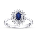 1.04 Carat Diamond Sapphire Ring