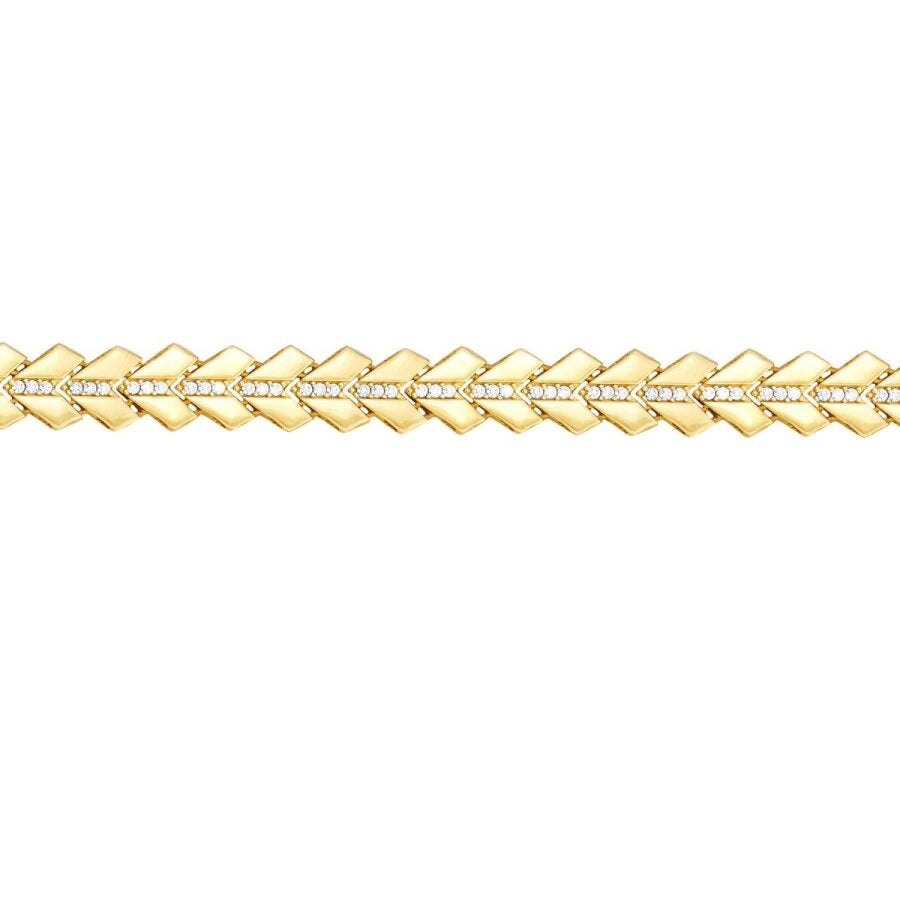 Gold Stone Triangle Bracelet