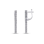 1.63 Carat Diamond Tennis Earrings