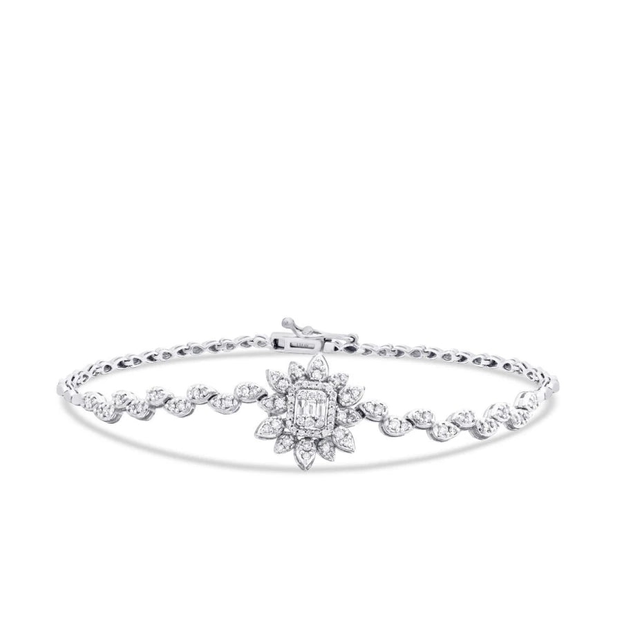 0.73 Carat Diamond Baguette Bracelet