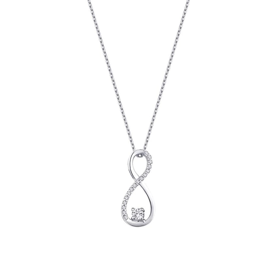 0.11 Carat Diamond Infinity Necklace